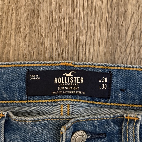 Hollister Classic Blue Straight Leg Jeans - Picture 3 of 4